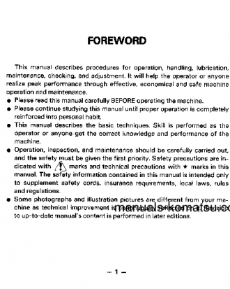 D50P-17(JPN) S/N 80001-UP Operation manual (English)