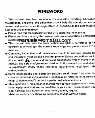 D53P-17(JPN) S/N 80001-82726 Operation manual (English)