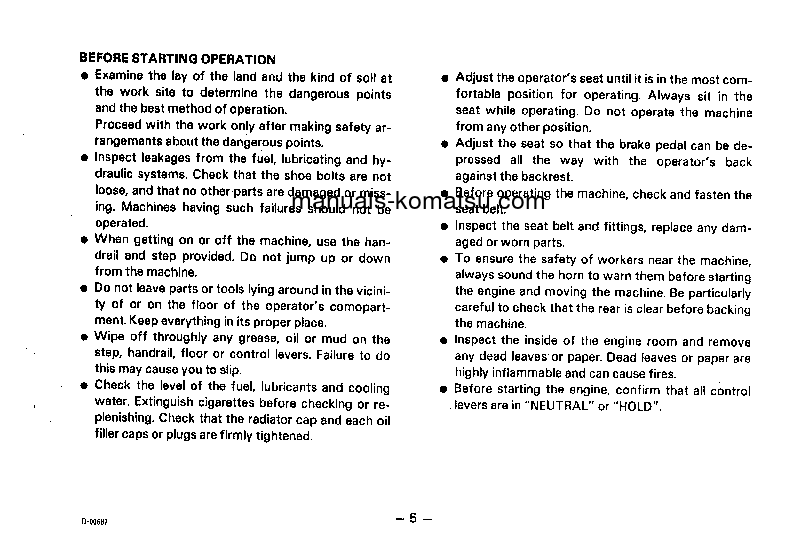 Protected: D53S-17(JPN) S/N 80001-UP Operation manual (English)