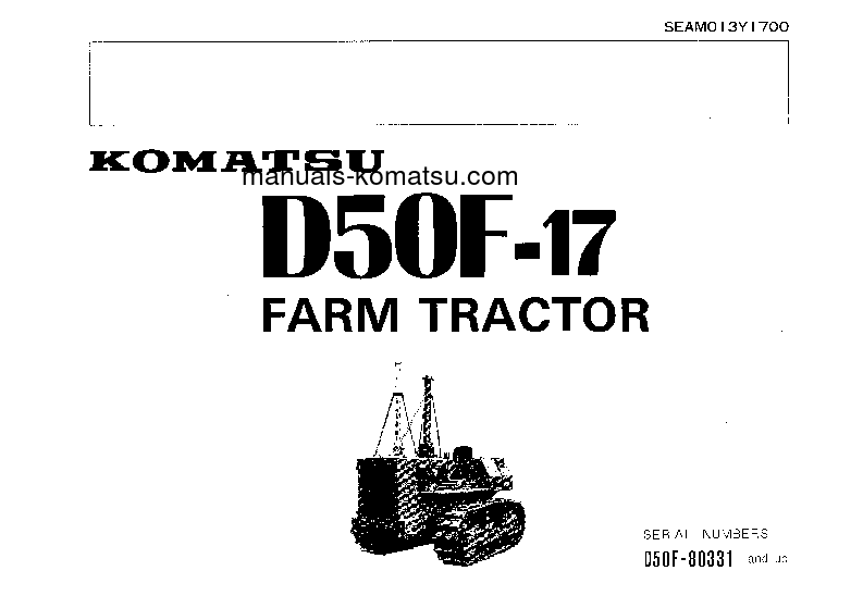 D50F-17(JPN) S/N 80331-UP Operation manual (English)