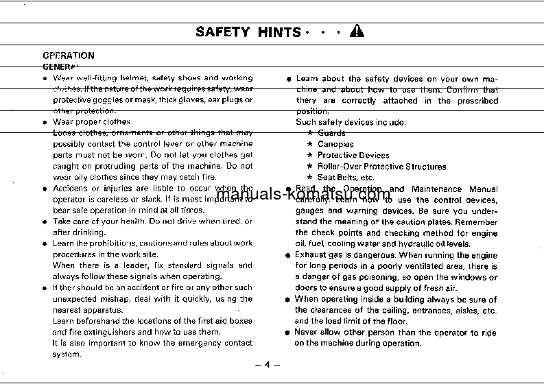 Protected: D70LE-8(JPN) S/N 46438-UP Operation manual (English)