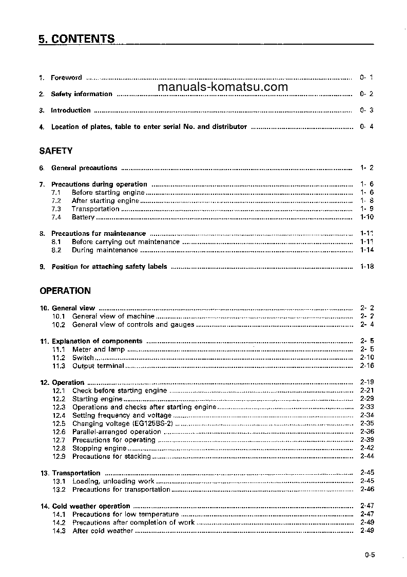 Protected: EG125BS-2(JPN) S/N 5001-UP Operation manual (English)