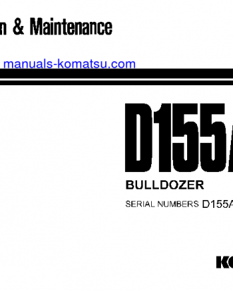 D155A-2(JPN) S/N 50001-51504 Operation manual (English)