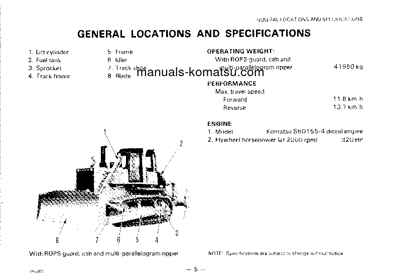 Protected: D155A-2(JPN) S/N 52345-53134 Operation manual (English)