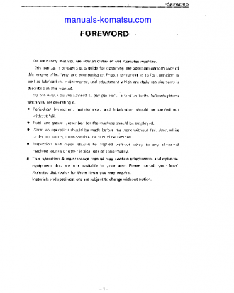 D155W-1(JPN) S/N 23891-UP Operation manual (English)