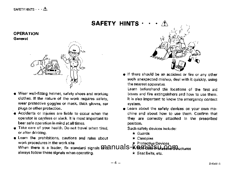 Protected: D155S-1(JPN) S/N 1184-UP Operation manual (English)