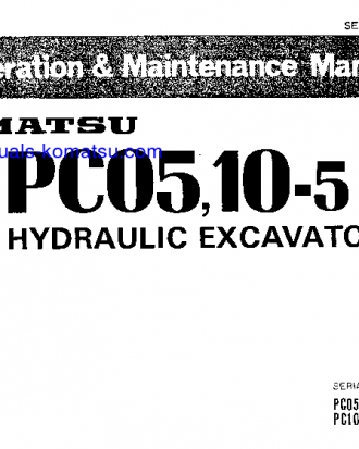 PC10-5(JPN) S/N 10201-10300 Operation manual (English)