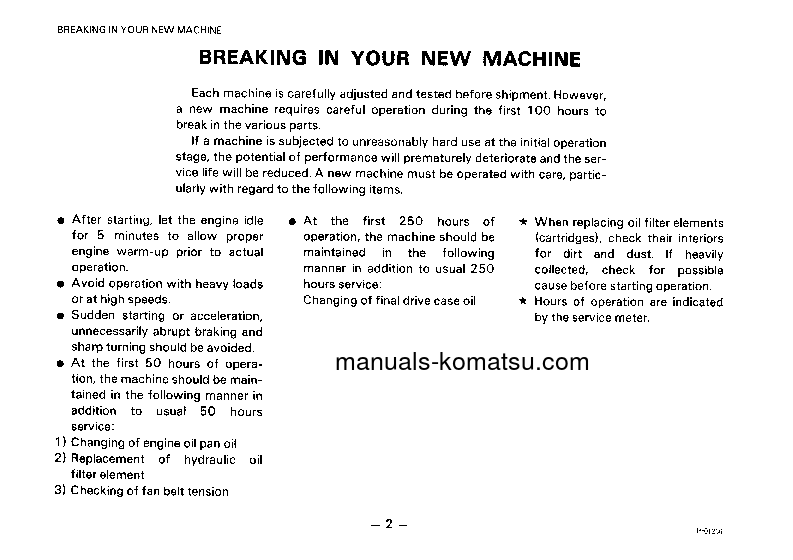 Protected: PC10-5(JPN) S/N 10201-10300 Operation manual (English)