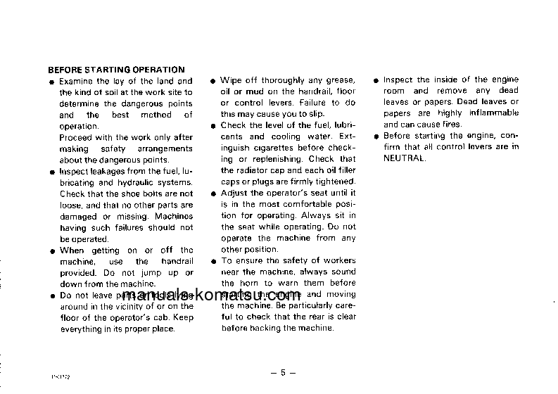 Protected: PC10-5(JPN) S/N 10201-10300 Operation manual (English)