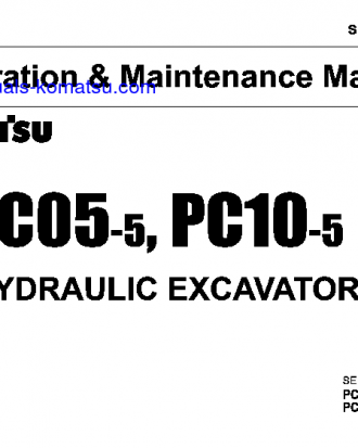 PC10-5(JPN) S/N 10301-UP Operation manual (English)