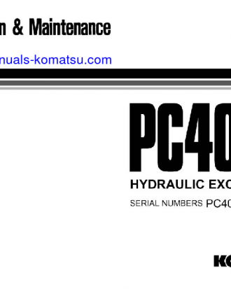 PC40-6(JPN) S/N 10001-12140 Operation manual (English)