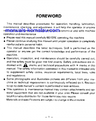 PC40-6(JPN) S/N 10001-12140 Operation manual (English)