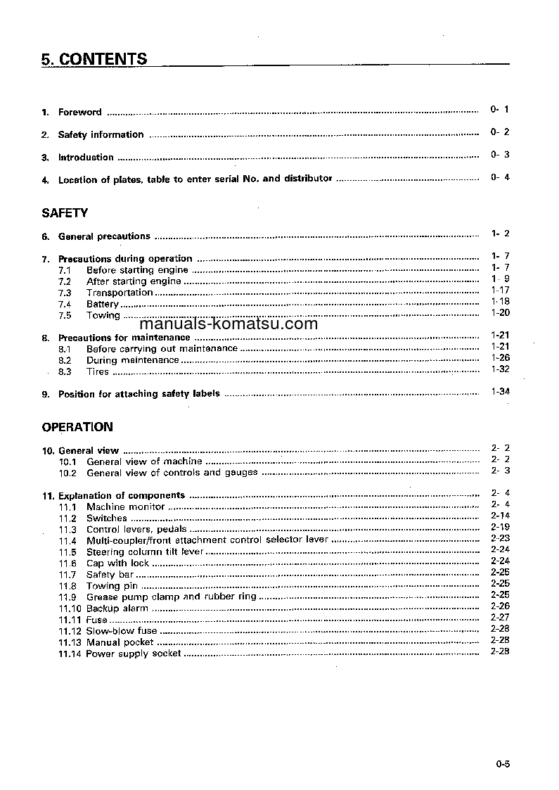 Protected: WA250PT-3(JPN) S/N 50001-50020 Operation manual (English)