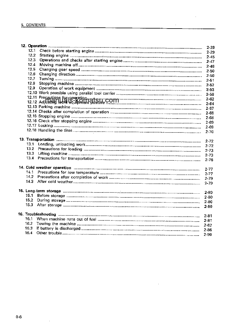 Protected: WA250PT-3(JPN) S/N 50001-50020 Operation manual (English)
