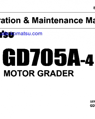 GD705A-4(JPN) S/N 21027-UP Operation manual (English)