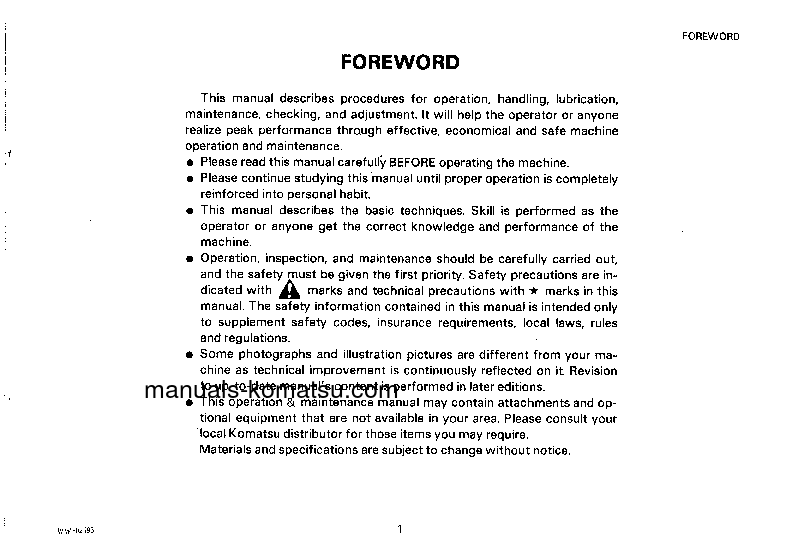 Protected: GD825A-1(JPN) S/N 10084-UP Operation manual (English)