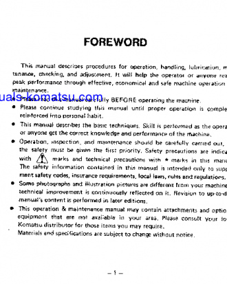 JV40-1(JPN) S/N 1001-UP Operation manual (English)