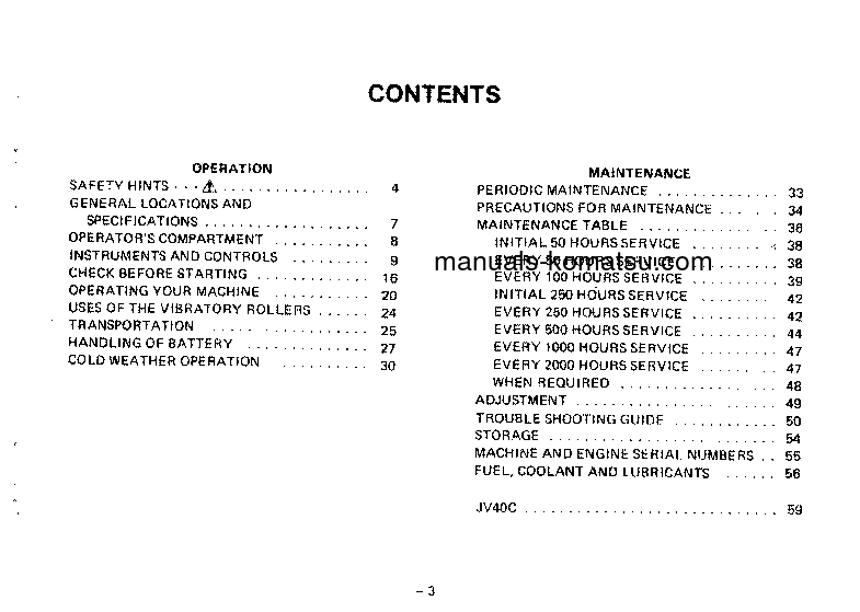 Protected: JV40-1(JPN) S/N 1001-UP Operation manual (English)