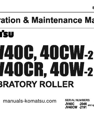 JV40C-2(JPN) S/N 2046-2100 Operation manual (English)