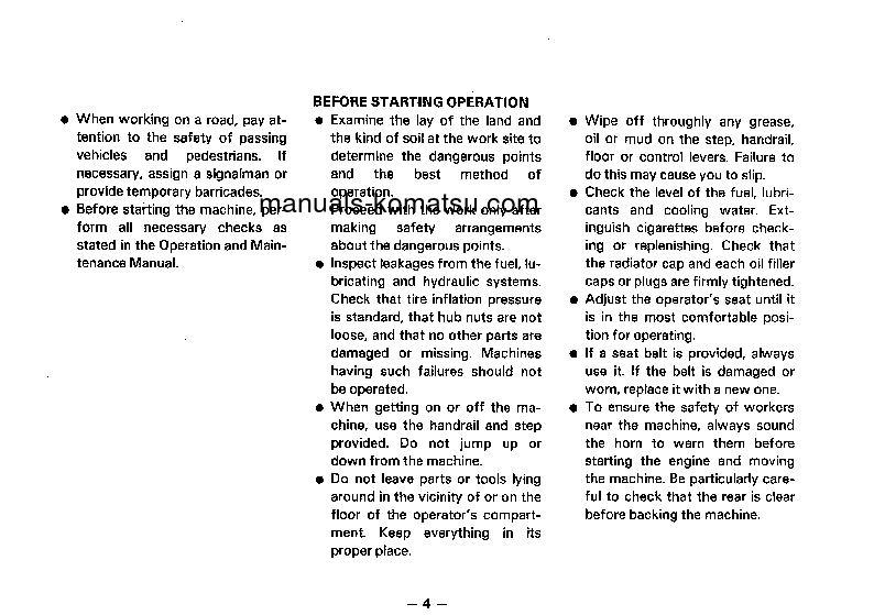 Protected: GS360-2(JPN) S/N 12001-UP Operation manual (English)