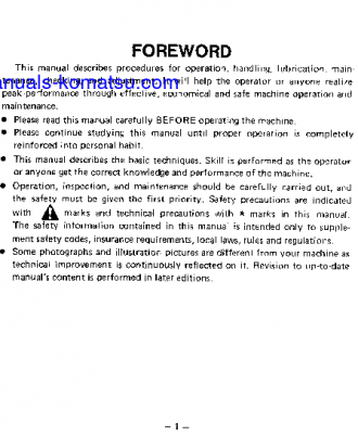 JV100-1(JPN) S/N 21001-UP Operation manual (English)