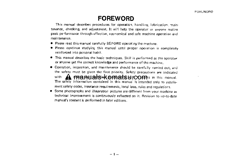 Protected: JV100-1(JPN) S/N 21001-UP Operation manual (English)