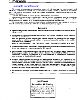 D65EX-12(JPN) S/N 62959-65000 Operation manual (English)