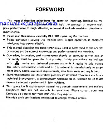 JV28-1(JPN) S/N 1001-UP Operation manual (English)