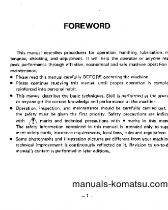 WS16S-2(JPN) S/N 2005-UP Operation manual (English)