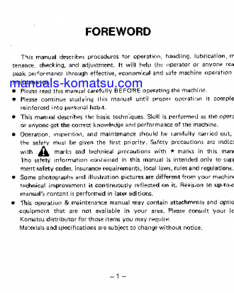 WS23S-2(JPN) S/N 3101-UP Operation manual (English)