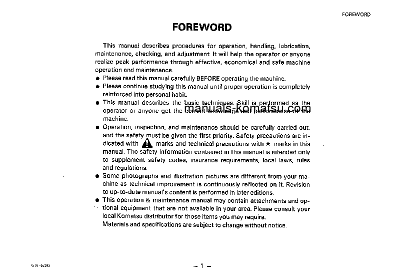 Protected: GD725A-1(JPN) S/N 50001-UP Operation manual (English)