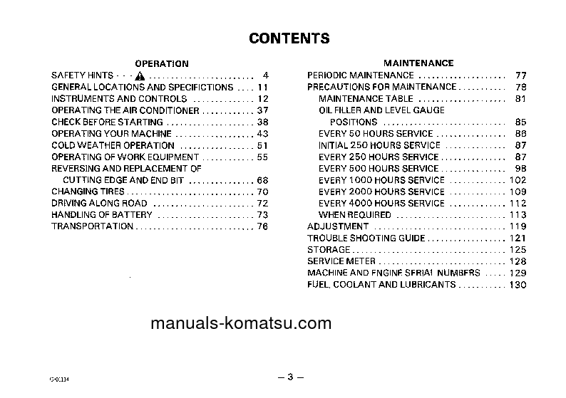 Protected: GD725A-1(JPN) S/N 50001-UP Operation manual (English)