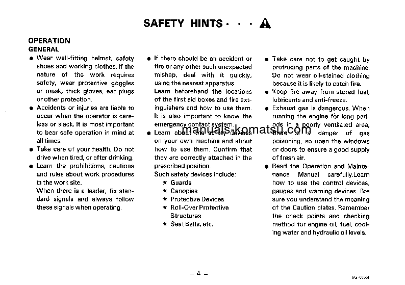 Protected: GD725A-1(JPN) S/N 50001-UP Operation manual (English)