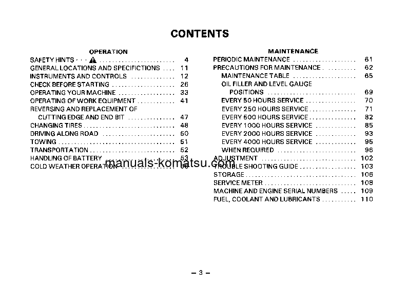 Protected: GD313A-1(JPN) S/N 30001-UP Operation manual (English)