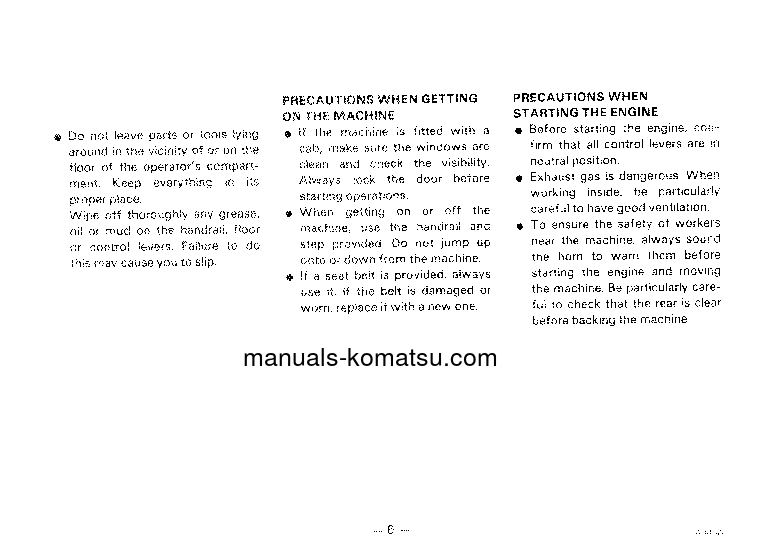 Protected: WA70-1(JPN) S/N 10001-12000 Operation manual (English)