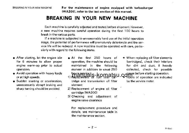 Protected: WA200-1(JPN) S/N 10001-20000 Operation manual (English)