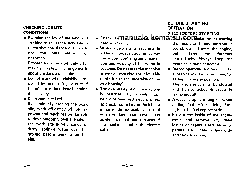 Protected: WA200-1(JPN) S/N 10001-20000 Operation manual (English)