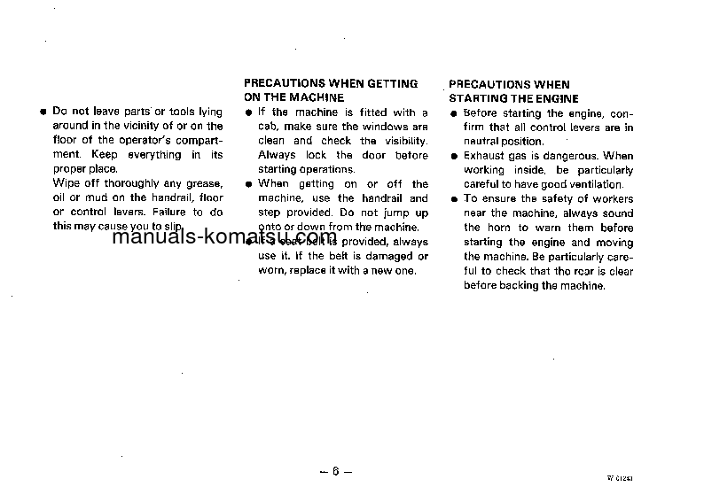 Protected: WA200-1(JPN) S/N 10001-20000 Operation manual (English)