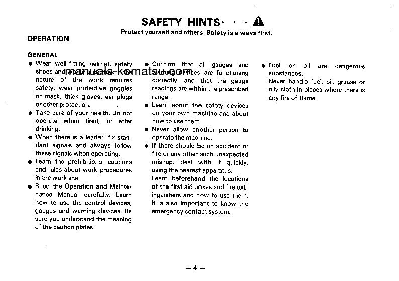 Protected: WA300-1(JPN) S/N 20001-UP Operation manual (English)