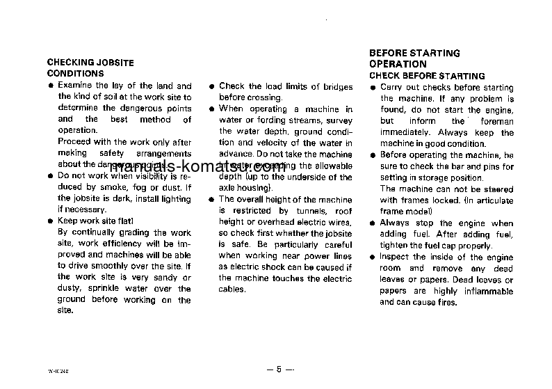 Protected: WA300-1(JPN) S/N 20001-UP Operation manual (English)