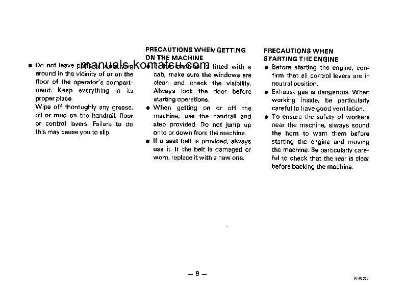 Protected: WA300-1(JPN) S/N 20001-UP Operation manual (English)