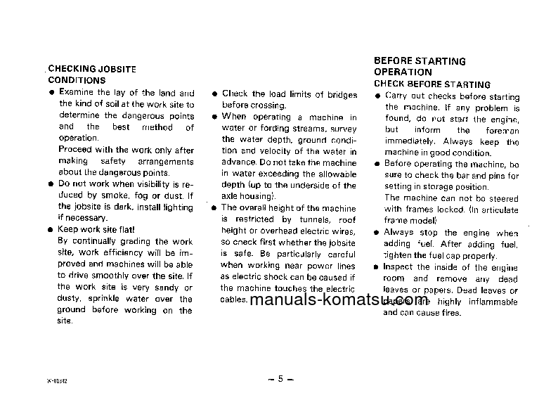 Protected: WA300-1(JPN)-C SPEC S/N 10001-UP Operation manual (English)