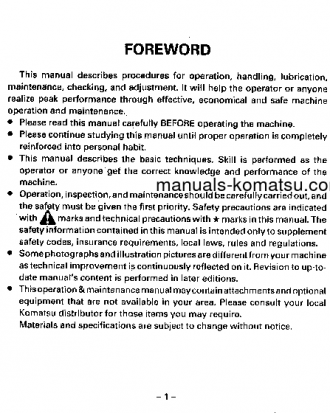 WF450T-1(JPN) S/N 10001-UP Operation manual (English)