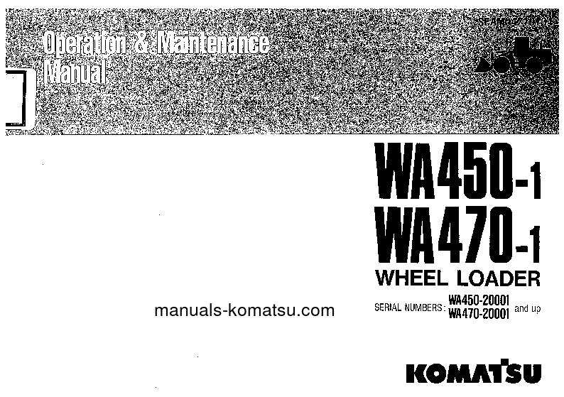 WA470-1(JPN) S/N 20001-UP Operation manual (English)