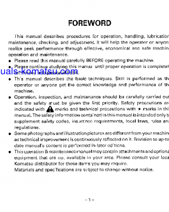 WA450-1(JPN)-LOGGING S/N 20001-UP Operation manual (English)