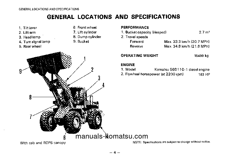 Protected: WA350-1(JPN) S/N 20411-UP Operation manual (English)