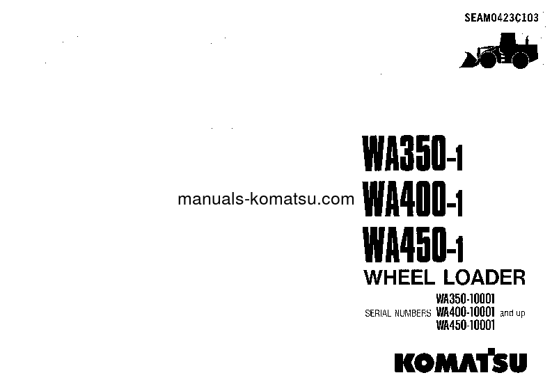 WA450-1(JPN)-C SPEC S/N 10001-UP Operation manual (English)