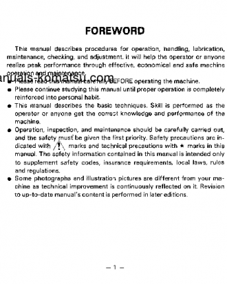 WA450-1(JPN)-C SPEC S/N 10001-UP Operation manual (English)