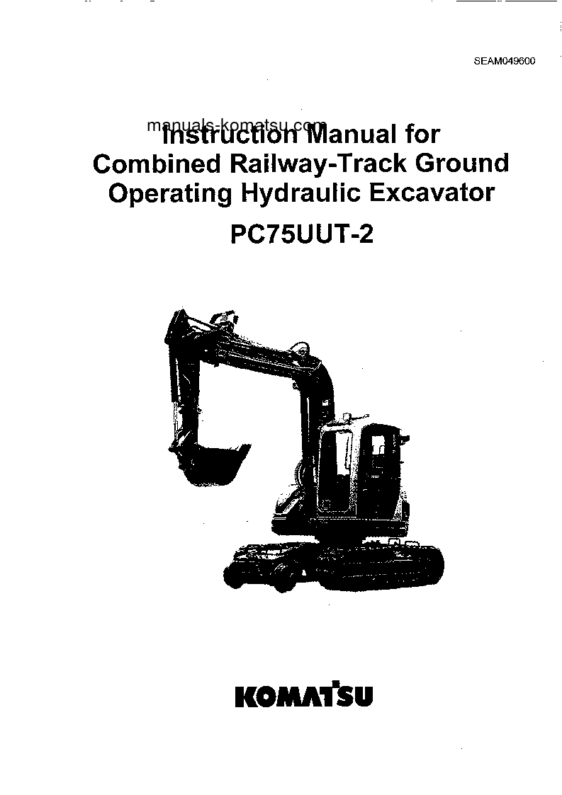PC75UUT-2(JPN) Operation manual (English)