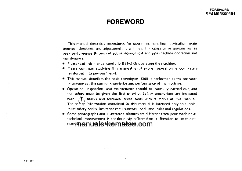 Protected: HD325-5(JPN) S/N 2001-2263 Operation manual (English)